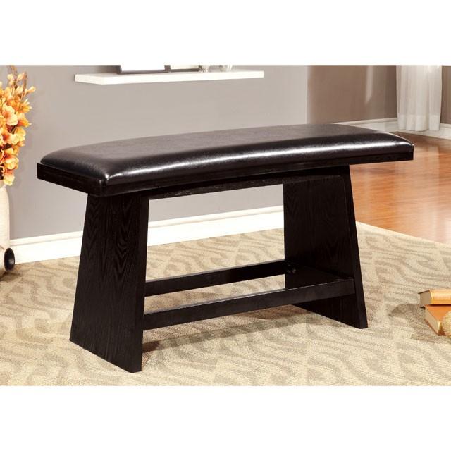 HURLEY Black Counter Ht. Bench - Casa Morelos / Coahuila Furniture (Oklahoma City, OK)