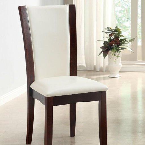Manhattan I Dark Cherry/White Side Chair, White (2/CTN) - Casa Morelos / Coahuila Furniture (Oklahoma City, OK)