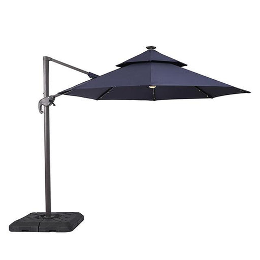 Nuti 10 Ft Round Umbrella w/ LED Light + 37" Large Base - Casa Morelos / Coahuila Furniture (Oklahoma City, OK)