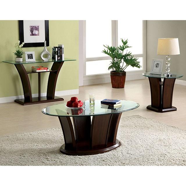 MANHATTAN IV Dark Cherry Sofa Table, Brown Cherry - Casa Morelos / Coahuila Furniture (Oklahoma City, OK)