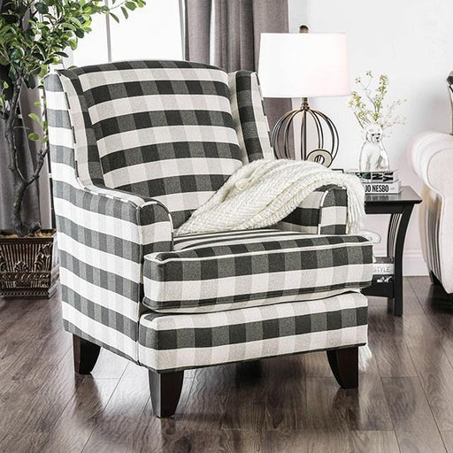 Patricia Ivory/Black Stripe Chair - Casa Morelos / Coahuila Furniture (Oklahoma City, OK)