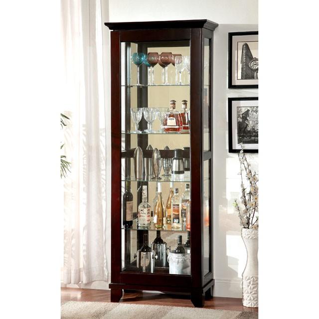LUDDEN Dark Walnut Curio - Casa Morelos / Coahuila Furniture (Oklahoma City, OK)
