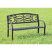 POTTER Black Patio Steel Bench - Casa Morelos / Coahuila Furniture (Oklahoma City, OK)