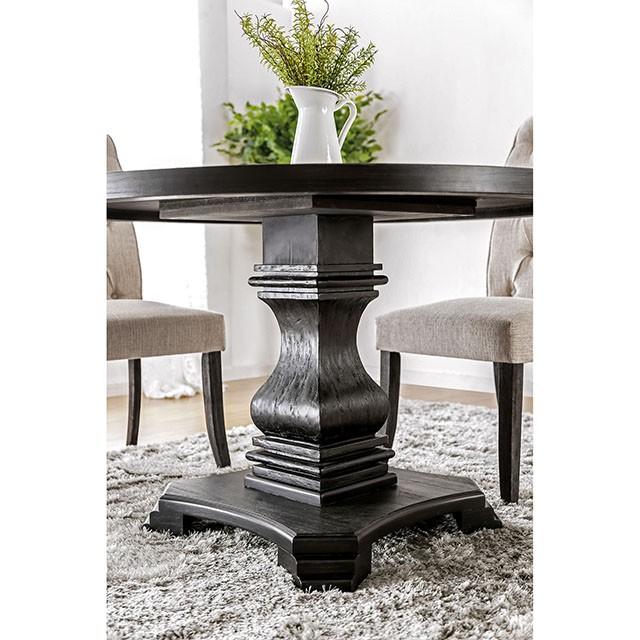 NERISSA Antique Black Round Table, Antique Black - Casa Morelos / Coahuila Furniture (Oklahoma City, OK)