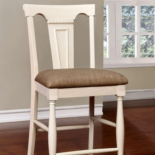 SABRINA Off White/Cherry Ctr.Ht. Chair, Cherry & White (2/CTN) - Casa Morelos / Coahuila Furniture (Oklahoma City, OK)