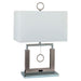 Jessica Brushed Steel 17"H Steel Table Lamp - Casa Morelos / Coahuila Furniture (Oklahoma City, OK)
