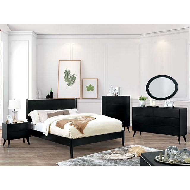 LENNART II Black & White Cal.King, E.King, Full, Queen, Twin Bed - Casa Morelos / Coahuila Furniture (Oklahoma City, OK)