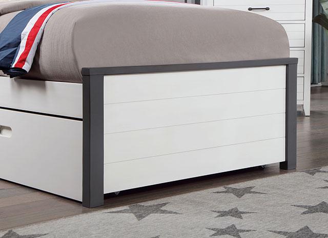 PRIAM Full & Twin Bed, White/Gray, Pink, Chrome, & Yellow - Casa Morelos / Coahuila Furniture (Oklahoma City, OK)