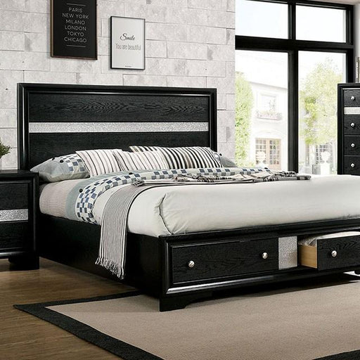 CHRISSY E.King, Full, & Queen Bed White, Grey, & Black - Casa Morelos / Coahuila Furniture (Oklahoma City, OK)