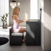 Ashbourne Bedside Vanity Set with Stool Contemporary - Casa Morelos / Coahuila Furniture (Oklahoma City, OK)