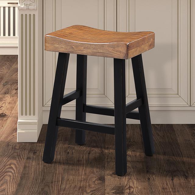 Biasca 24" Stool (2/CTN) White, Brown, & Black - Casa Morelos / Coahuila Furniture (Oklahoma City, OK)