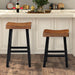 Biasca 24" Stool (2/CTN) White, Brown, & Black - Casa Morelos / Coahuila Furniture (Oklahoma City, OK)