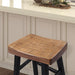 Biasca 24" Stool (2/CTN) White, Brown, & Black - Casa Morelos / Coahuila Furniture (Oklahoma City, OK)
