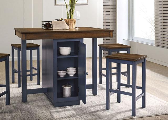 Azurine 5 Pc. Counter Ht. Set - Casa Morelos / Coahuila Furniture (Oklahoma City, OK)
