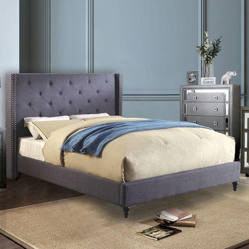 Anabelle Bed Blue & Gray - Casa Morelos / Coahuila Furniture (Oklahoma City, OK)