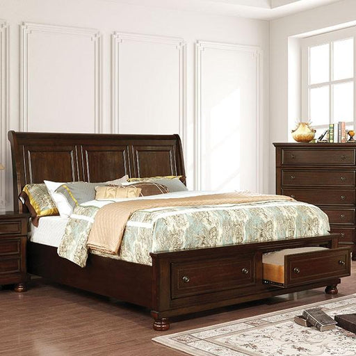 Castor Brown Cherry Queen, E.King, & Cal.King Bed - Casa Morelos / Coahuila Furniture (Oklahoma City, OK)