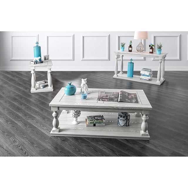Arlington Antique White Sofa Table - Casa Morelos / Coahuila Furniture (Oklahoma City, OK)