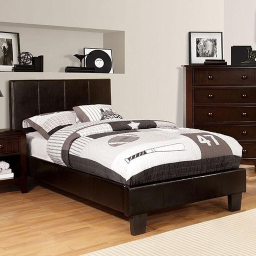 Winn Park Bed Espresso, Velvet, & White - Casa Morelos / Coahuila Furniture (Oklahoma City, OK)