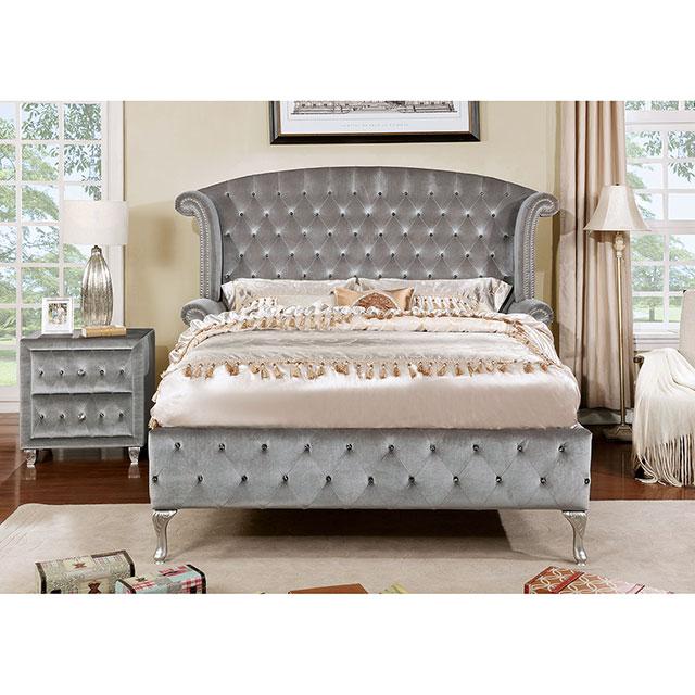 Alzir Gray Night Stand - Casa Morelos / Coahuila Furniture (Oklahoma City, OK)