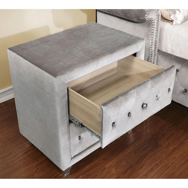 Alzir Gray Night Stand - Casa Morelos / Coahuila Furniture (Oklahoma City, OK)