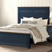 Pinetop Twin & Full Bed White & Blue - Casa Morelos / Coahuila Furniture (Oklahoma City, OK)