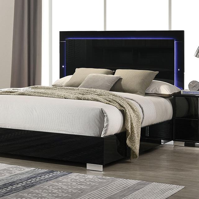 Sinistra Bed Beige, Black, White - Casa Morelos / Coahuila Furniture (Oklahoma City, OK)