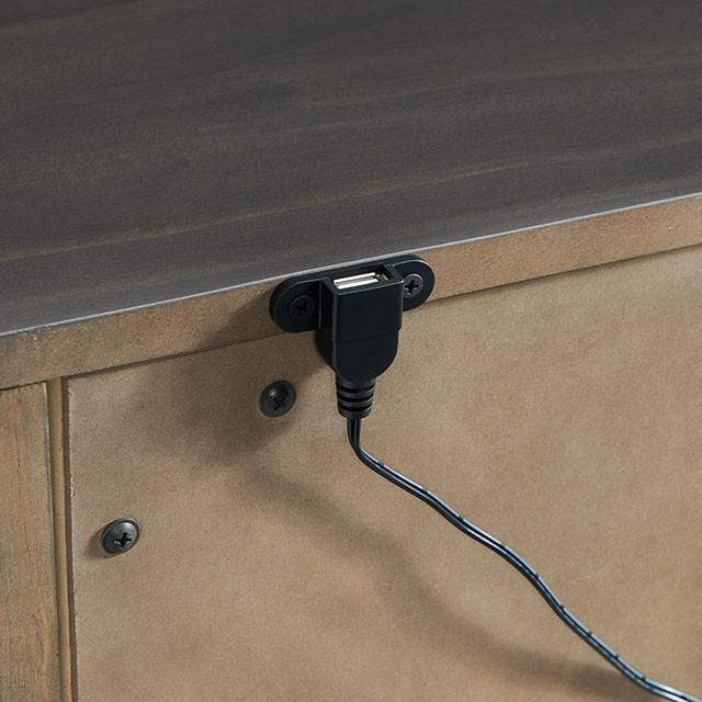 ALAINA Night Stand With USB Plug - Casa Morelos / Coahuila Furniture (Oklahoma City, OK)