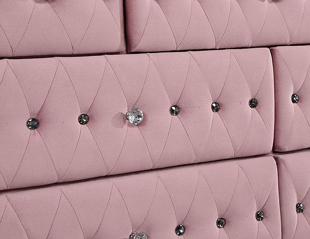 Zohar Queen & Twin Bed Black, Grey, & Pink - Casa Morelos / Coahuila Furniture (Oklahoma City, OK)
