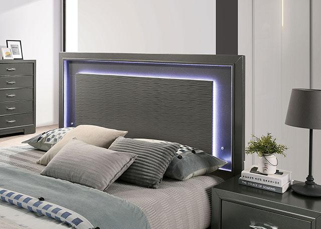 ALISON Cal.King, E.King, Full, Queen Bed, Dark Walnut - Casa Morelos / Coahuila Furniture (Oklahoma City, OK)