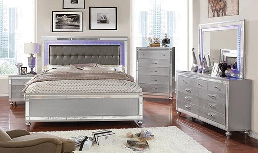 Brachium Bed White & Silver - Casa Morelos / Coahuila Furniture (Oklahoma City, OK)