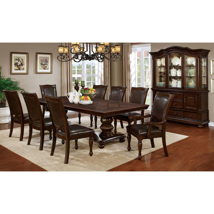 Alpena Brown Cherry/Espresso Arm Chair & Side Chair (2/CTN) - Casa Morelos / Coahuila Furniture (Oklahoma City, OK)