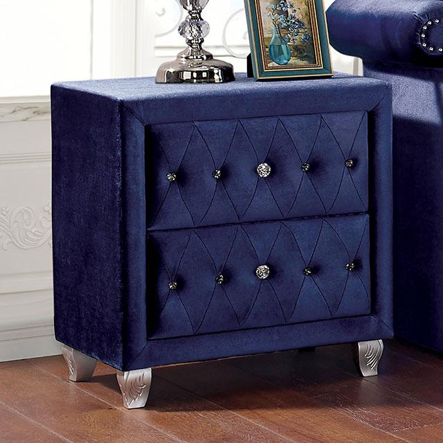 Alzire Black & Blue Night Stand - Casa Morelos / Coahuila Furniture (Oklahoma City, OK)