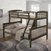 Brookings Twin/Full Bunk Bed White, Brown & Black - Casa Morelos / Coahuila Furniture (Oklahoma City, OK)