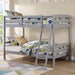 Candice Twin/Twin Bunk Bed White & Gray - Casa Morelos / Coahuila Furniture (Oklahoma City, OK)