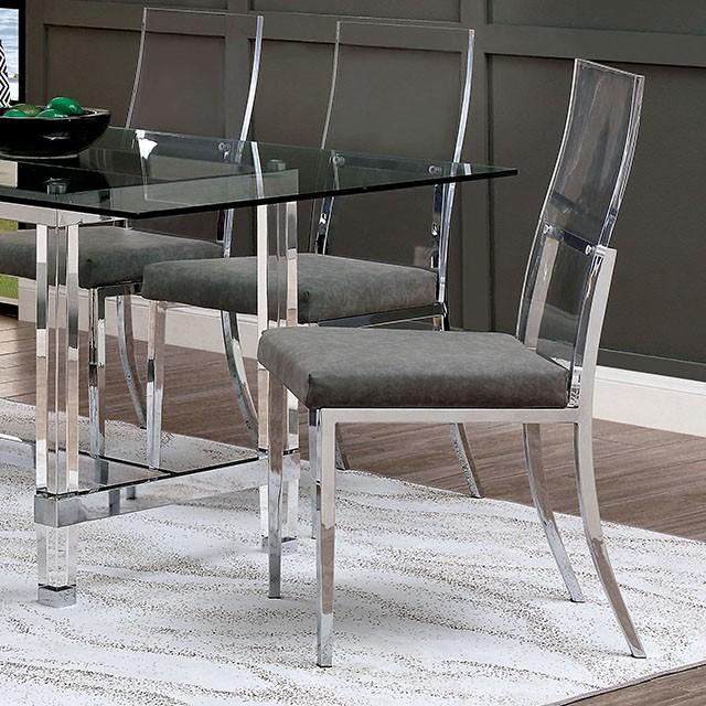 Casper Chrome Side Chair (2/CTN) - Casa Morelos / Coahuila Furniture (Oklahoma City, OK)