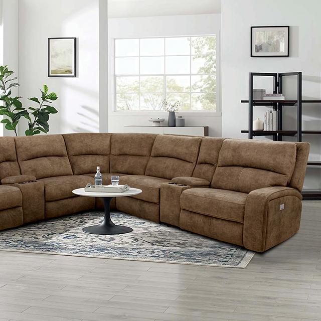 APOSTOLOS Power Sectional, Brown - Casa Morelos / Coahuila Furniture (Oklahoma City, OK)