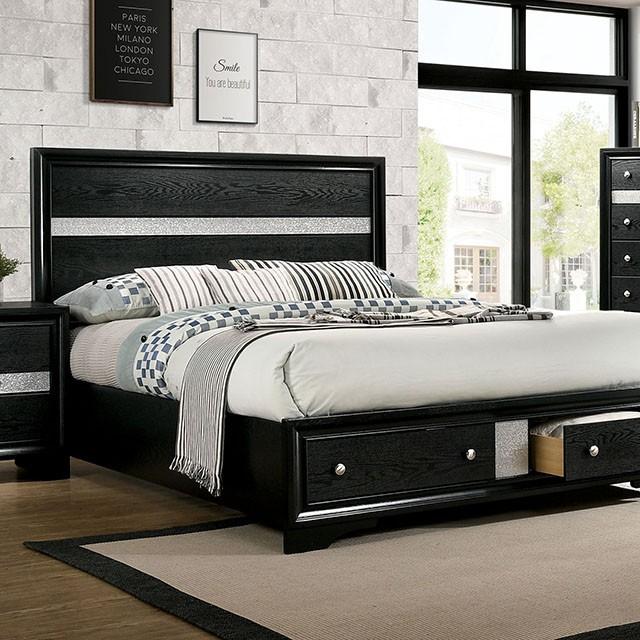 CHRISSY E.King, Full, & Queen Bed White, Grey, & Black - Casa Morelos / Coahuila Furniture (Oklahoma City, OK)