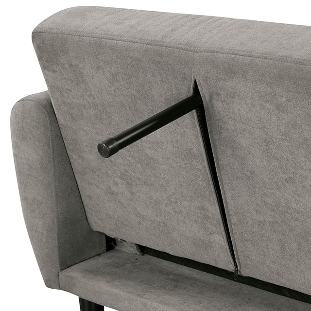 Aristide Futon Sofa Grey & Brown - Casa Morelos / Coahuila Furniture (Oklahoma City, OK)