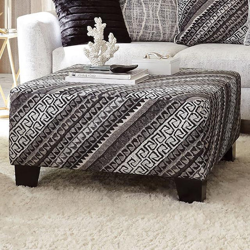 EIMEAR Ottoman, Off-white/Black - Casa Morelos / Coahuila Furniture (Oklahoma City, OK)