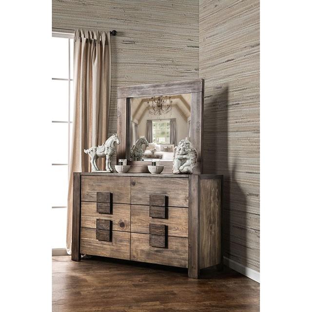 AVEIRO Rustic Natural Tone Mirror - Casa Morelos / Coahuila Furniture (Oklahoma City, OK)