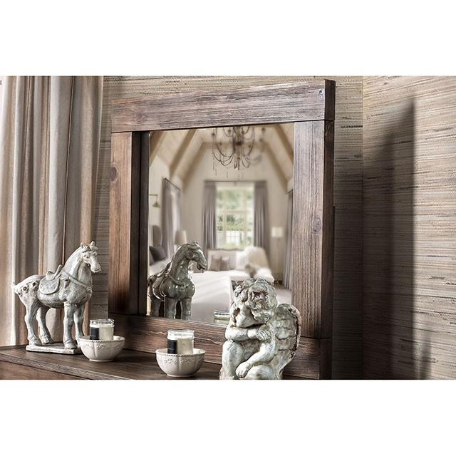 AVEIRO Rustic Natural Tone Mirror - Casa Morelos / Coahuila Furniture (Oklahoma City, OK)