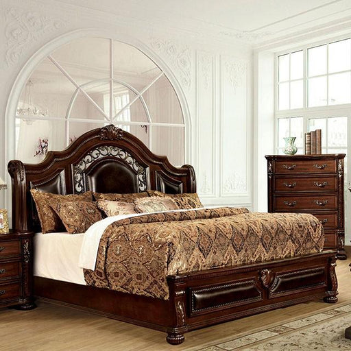 Flandreau Brown Cherry/Espresso Cal.King, E.King & Queen Bed - Casa Morelos / Coahuila Furniture (Oklahoma City, OK)
