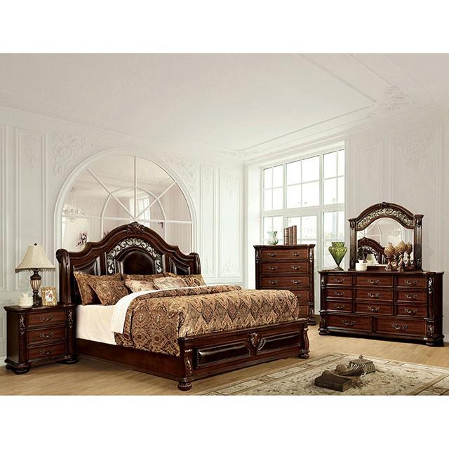 Flandreau Brown Cherry/Espresso Cal.King, E.King & Queen Bed - Casa Morelos / Coahuila Furniture (Oklahoma City, OK)