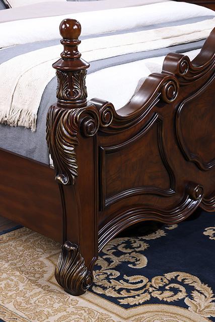 Francione E.King & Queen Bed White & Chrome - Casa Morelos / Coahuila Furniture (Oklahoma City, OK)
