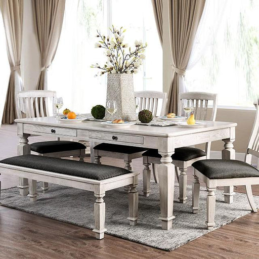 Georgia 6 Pc Dining Table Set with Bench - Casa Morelos / Coahuila Furniture (Oklahoma City, OK)