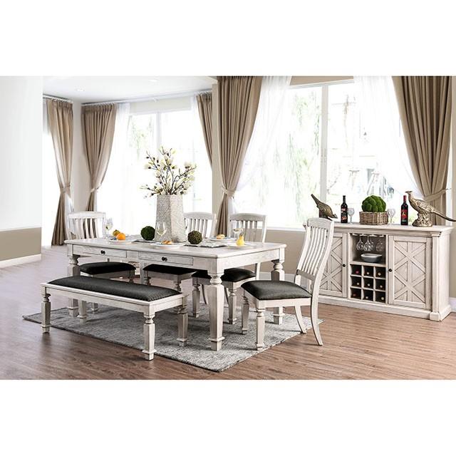 Georgia 6 Pc Dining Table Set with Bench - Casa Morelos / Coahuila Furniture (Oklahoma City, OK)