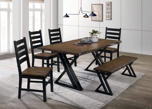 Barbary Dining Table Set with Bench - Casa Morelos / Coahuila Furniture (Oklahoma City, OK)