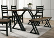 Barbary Dining Table Set with Bench - Casa Morelos / Coahuila Furniture (Oklahoma City, OK)
