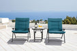 Bastia 3 Pc. Conversation Set Teal & Beige - Casa Morelos / Coahuila Furniture (Oklahoma City, OK)