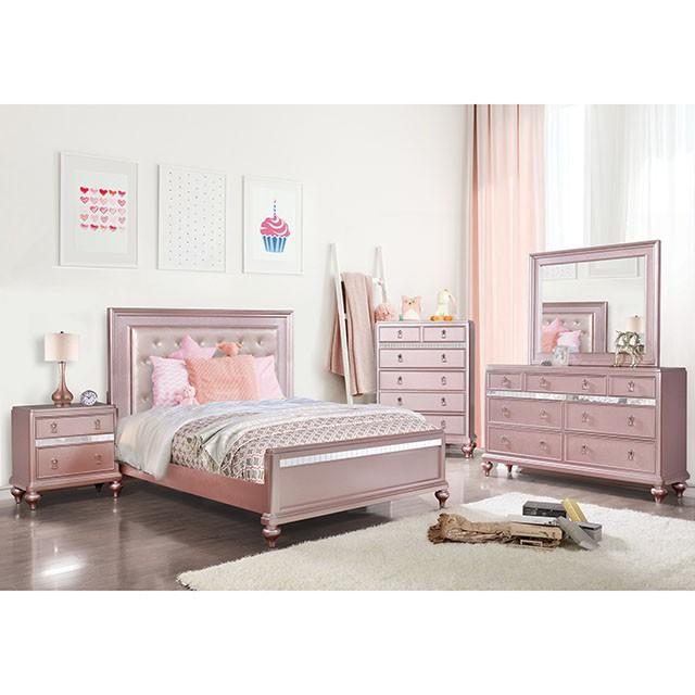 Ariston Rose Pink Full, Twin, & Queen Bed - Casa Morelos / Coahuila Furniture (Oklahoma City, OK)